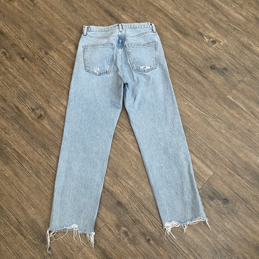 AGOLDE 90's Pinch Waist Crop Straight Leg Jean Size 24 In Nerve - Picture 11 of 11